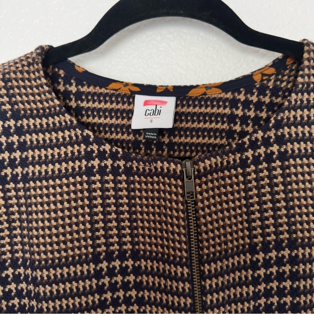 CAbi Brown Plaid Jacket with Flared Sleeves - Picture 5 of 7